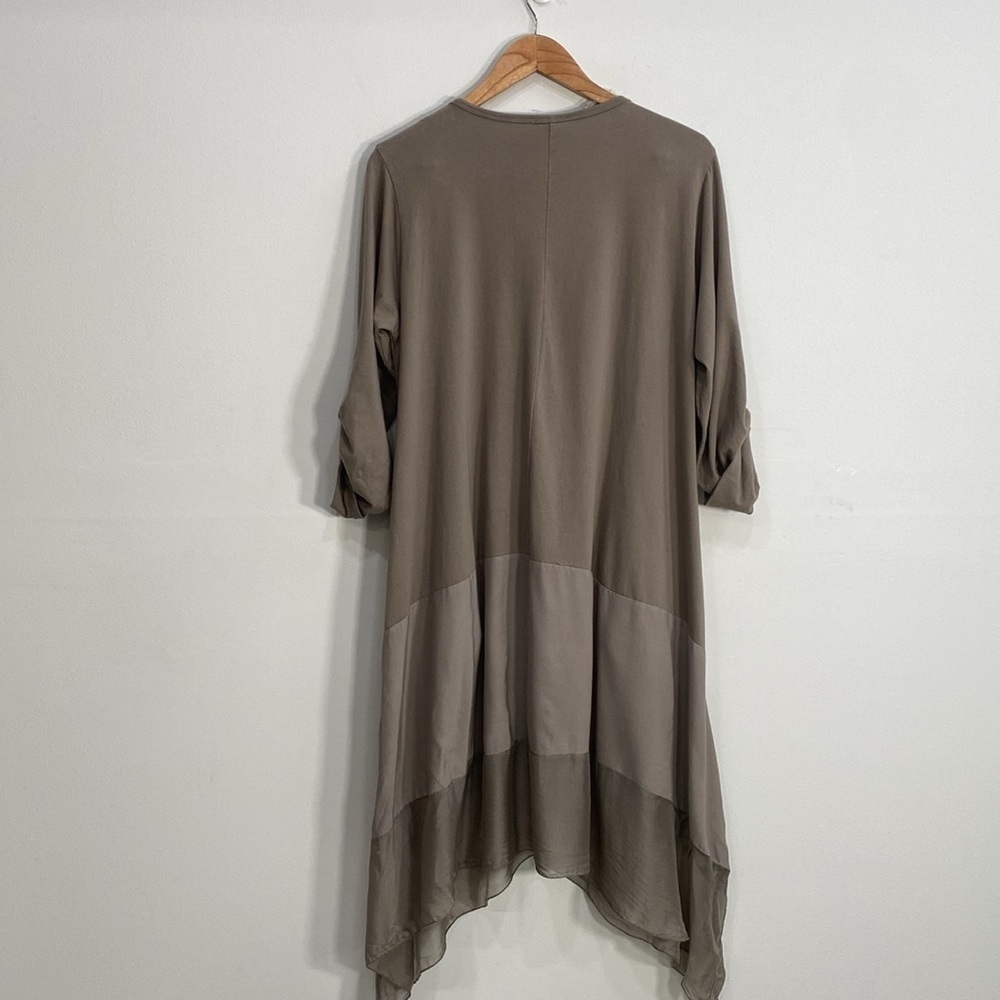 Lea Rigoli XL Boho Asymmetrical Dress Tan - Picture 6 of 12
